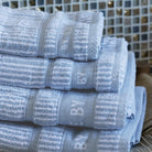 Handdoek - Set van 2 stuks | Powder Blue Stripes | Bath Collection | Ilse Jacobsen