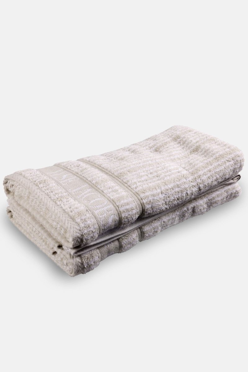 Handdoek - Set van 2 stuks | Sand Beige Stripes | Bath Collection | Ilse Jacobsen