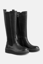 Hoge laarzen met elastiek CALIRA07 | Black Black | Shoes | Ilse Jacobsen
