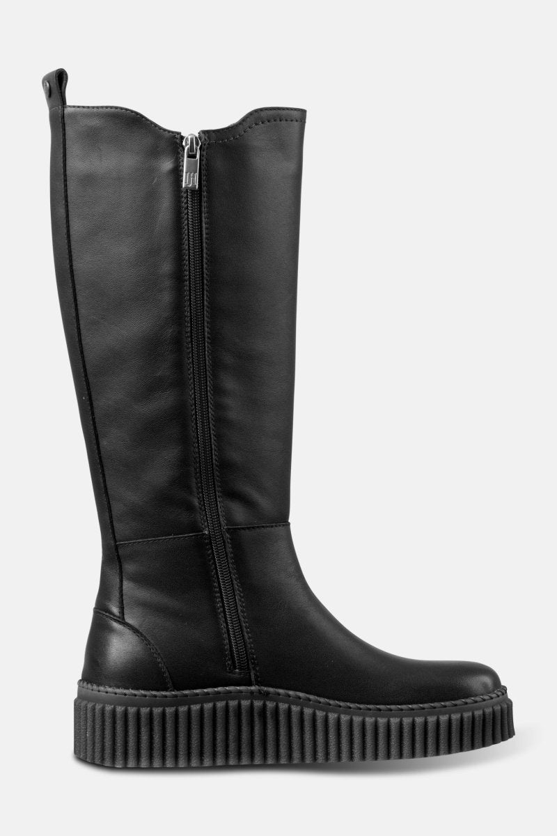 Hoge laarzen met elastiek CALIRA07 | Black Black | Shoes | Ilse Jacobsen