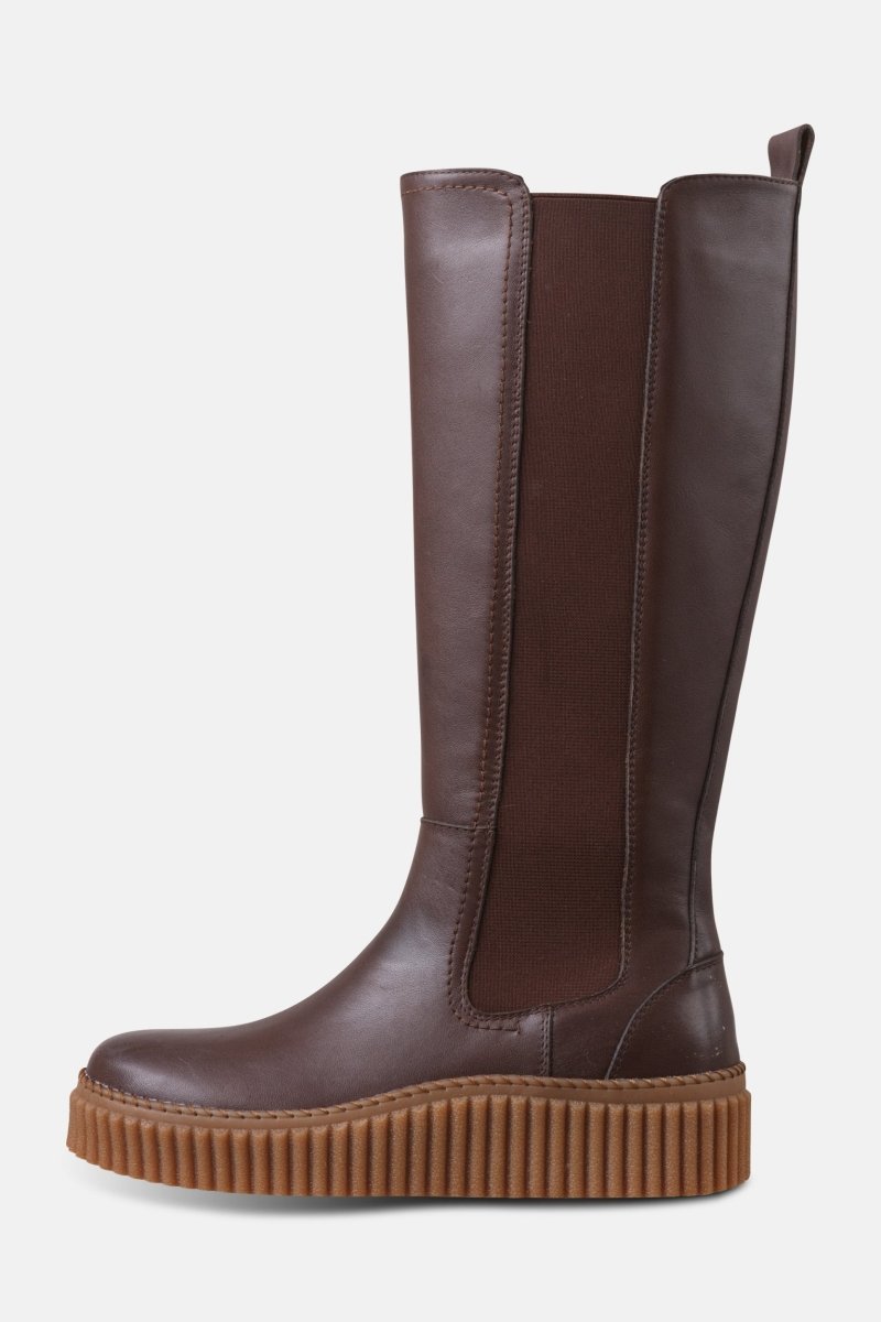 Hoge laarzen met elastiek CALIRA07 | Brown Clay | Shoes | Ilse Jacobsen