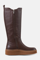 Hoge laarzen met elastiek CALIRA07 | Brown Clay | Shoes | Ilse Jacobsen
