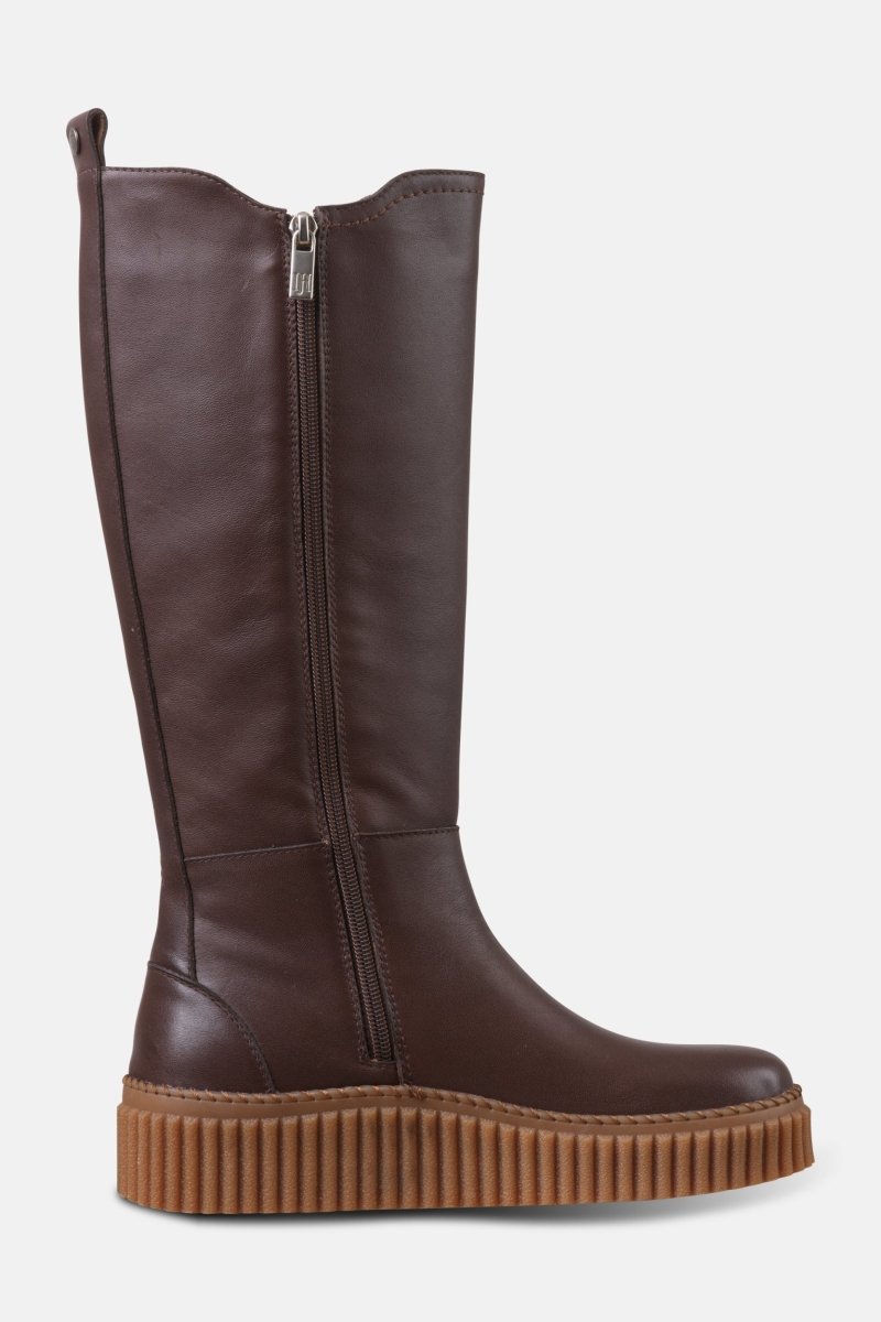 Hoge laarzen met elastiek CALIRA07 | Brown Clay | Shoes | Ilse Jacobsen