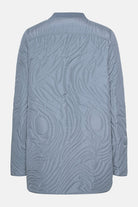 Kort Gewatteerd Jack met Ribboord DUNE02 | Grey Blue | Jacket | Ilse Jacobsen