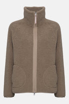 Kort teddyjack met rits BONDEDPILE01 | Greige | Jacket | Ilse Jacobsen