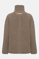 Kort teddyjack met rits BONDEDPILE01 | Greige | Jacket | Ilse Jacobsen