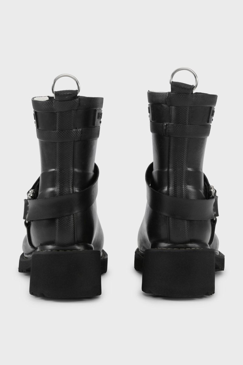 Korte Biker regenlaarzen RUB54 | Black Black | Boots | Ilse Jacobsen