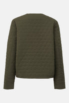 Korte Gewatteerde Jas HONEYCOMBE01 | Olive Night | Jacket | Ilse Jacobsen