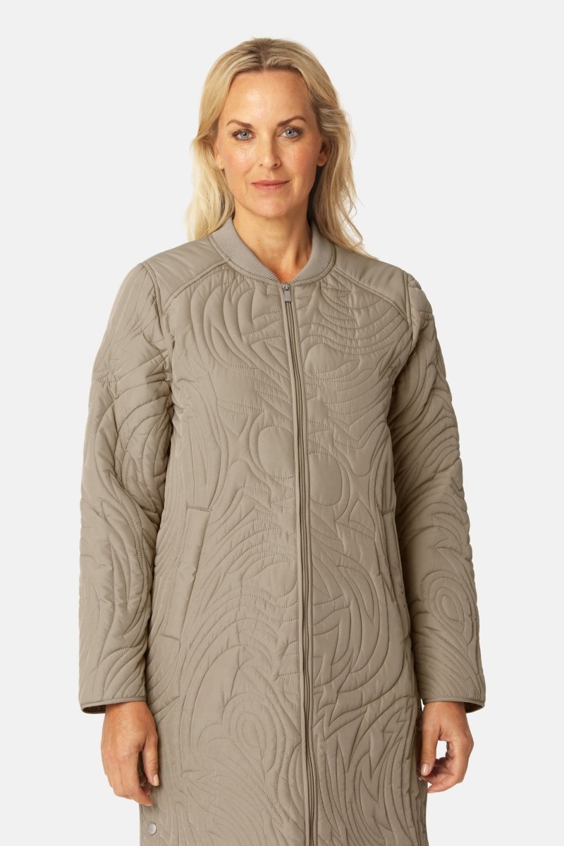 Lang Gewatteerd Jack DUNE06 | Coriander | Coat | Ilse Jacobsen