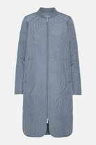 Lang Gewatteerd Jack DUNE06 | Grey Blue | Coat | Ilse Jacobsen