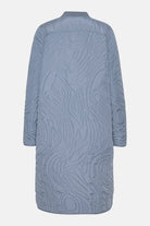 Lang Gewatteerd Jack DUNE06 | Grey Blue | Coat | Ilse Jacobsen