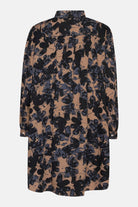 Lange A-lijn jurk TENCELLA07P | Beige Butterfly | Shirt | Ilse Jacobsen