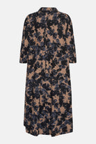 Lange A-lijn jurk TENCELLA08P | Beige Butterfly | Dress | Ilse Jacobsen