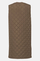 Lange gewatteerde bodywarmer ART25 | Mud | Jacket | Ilse Jacobsen