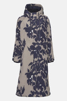 Lange gewatteerde cocoonjas PEPPY09P | Floral Decors | Coat | Ilse Jacobsen