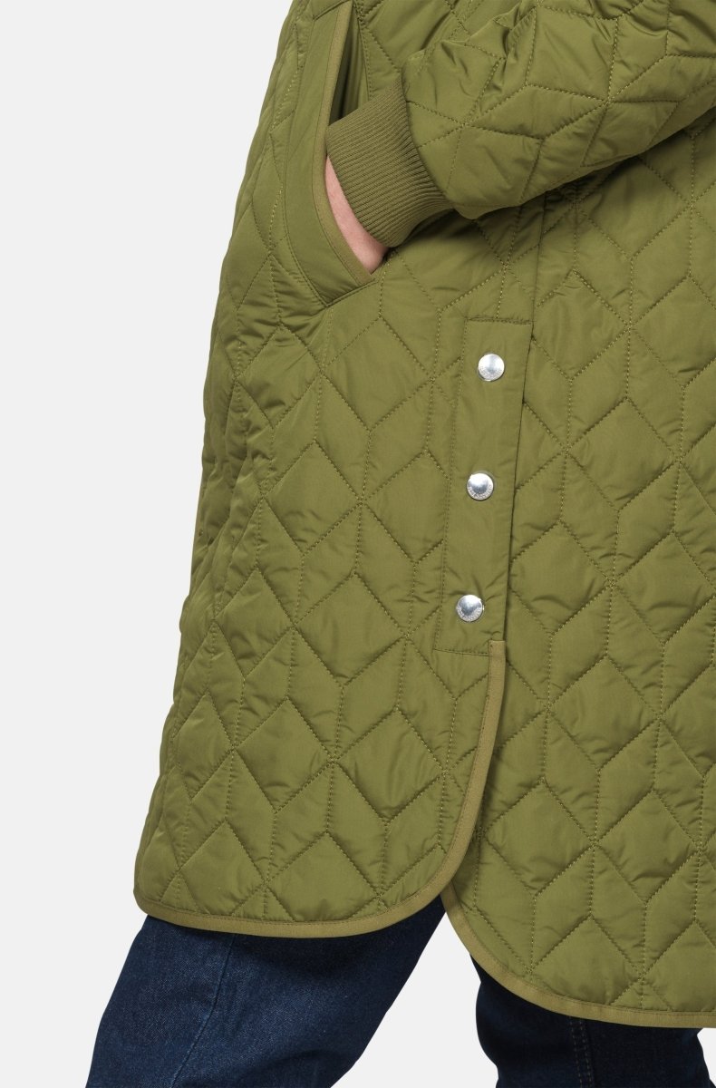 Lange gewatteerde jas ART06 | Sphagnum | Coat | Ilse Jacobsen