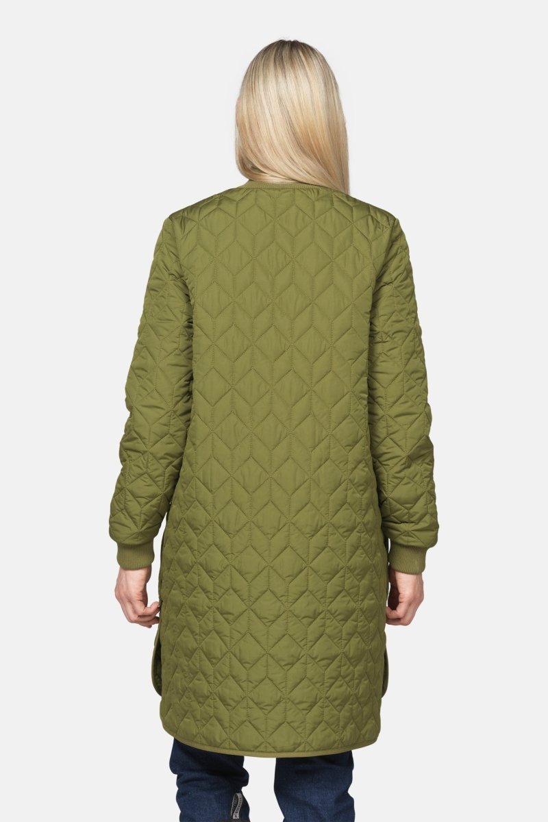 Lange gewatteerde jas ART06 | Sphagnum | Coat | Ilse Jacobsen