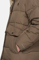 Lange gewatteerde winterjas PEPPY13 | Mud | Coat | Ilse Jacobsen