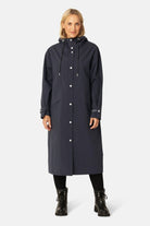 Lange Regenjas GENTLERAIN01 | Dark Indigo | Raincoat | Ilse Jacobsen