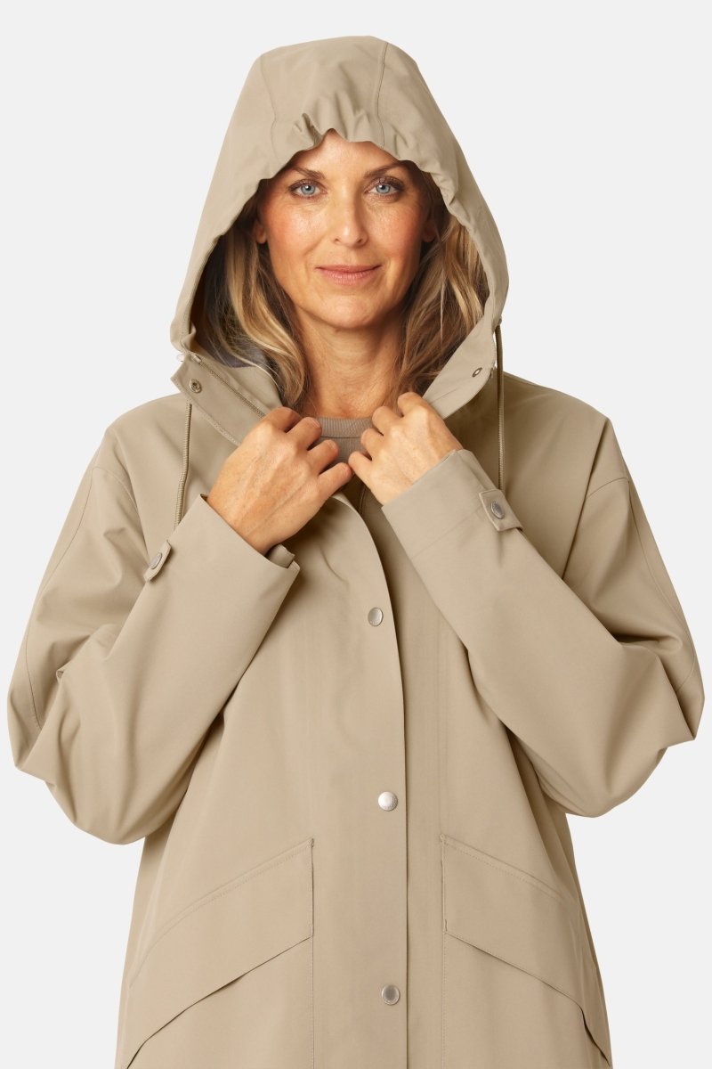 Lange Regenjas GENTLERAIN01 | Greige | Raincoat | Ilse Jacobsen