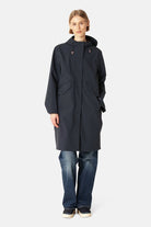 Lange Softshell Regenjas DAYBREAK03 | Dark Indigo | Raincoat | Ilse Jacobsen