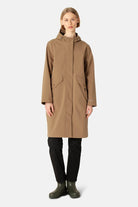 Lange Softshell Regenjas DAYBREAK03 | Mocca | Raincoat | Ilse Jacobsen