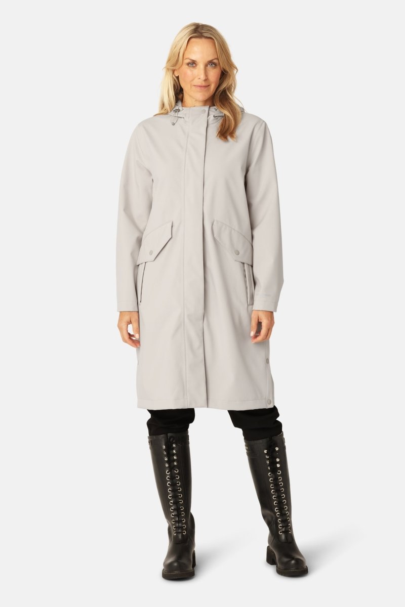 Lange Softshell Regenjas DAYBREAK03B | Chateau Gray | Raincoat | Ilse Jacobsen