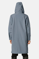 Lange Softshell Regenjas DAYBREAK03B | Grey Blue | Raincoat | Ilse Jacobsen