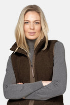 Lange teddy bodywarmer BONDEDPILE02 | Chocolate Torte | Jacket | Ilse Jacobsen