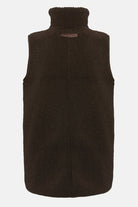 Lange teddy bodywarmer BONDEDPILE02 | Chocolate Torte | Jacket | Ilse Jacobsen