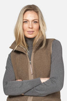 Lange teddy bodywarmer BONDEDPILE02 | Greige - Ilse Jacobsen