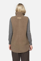 Lange teddy bodywarmer BONDEDPILE02 | Greige - Ilse Jacobsen