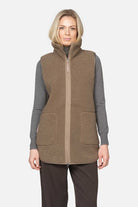 Lange teddy bodywarmer BONDEDPILE02 | Greige - Ilse Jacobsen