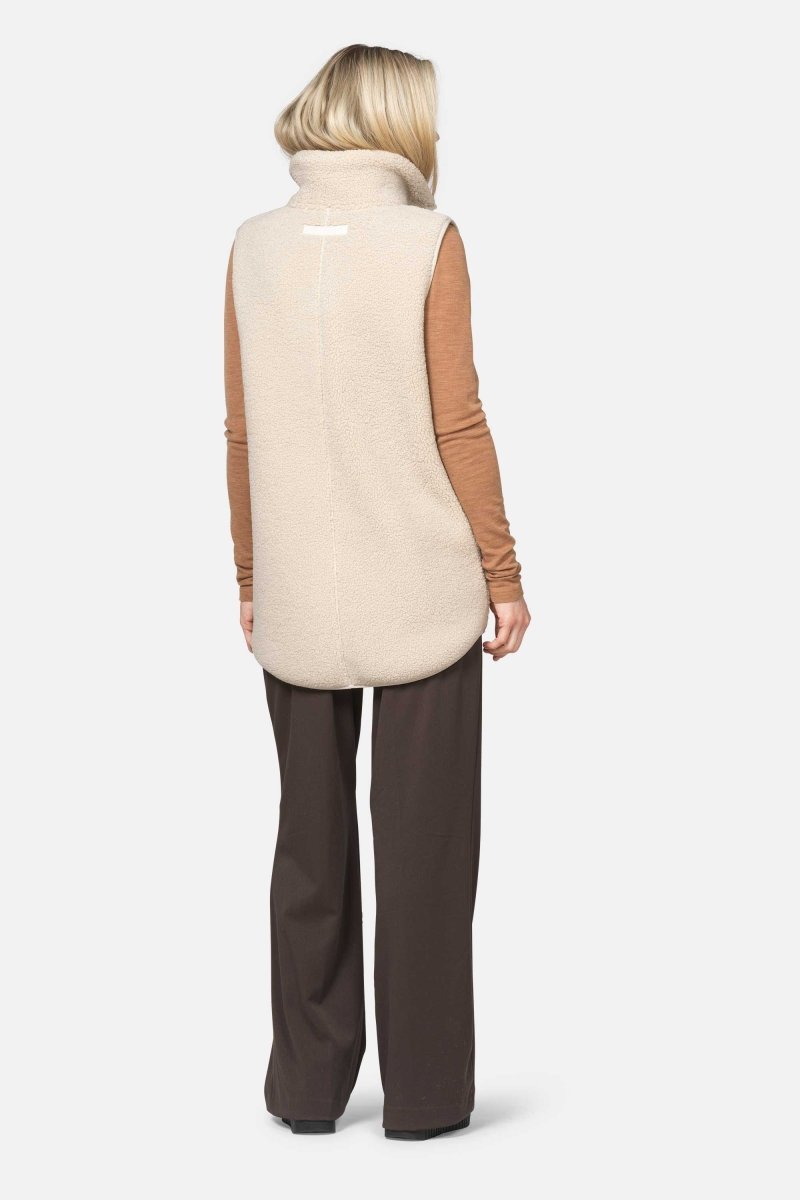 Lange teddy bodywarmer BONDEDPILE02 | Kit - Ilse Jacobsen