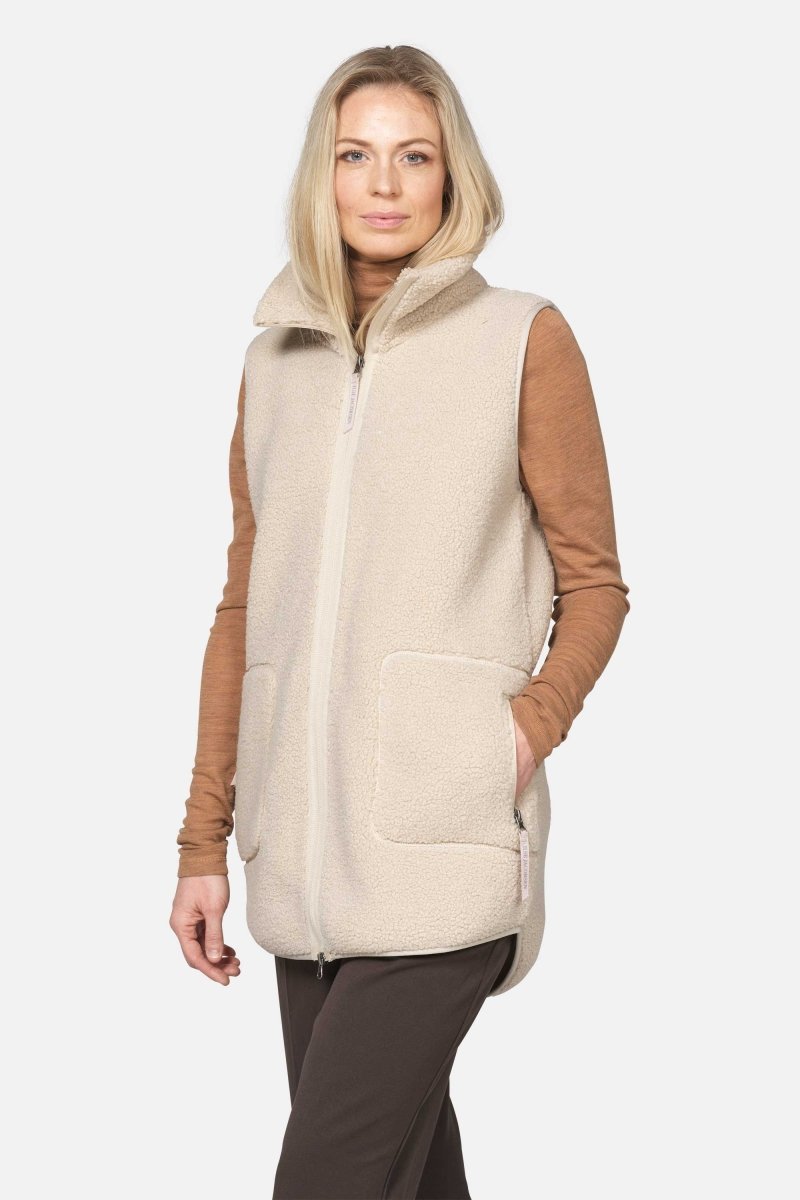 Lange teddy bodywarmer BONDEDPILE02 | Kit - Ilse Jacobsen
