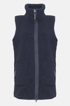 Lange teddy bodywarmer met rits BONDEDPILE02 | Dark Indigo | Jacket | Ilse Jacobsen