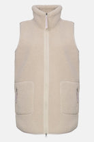 Lange teddy bodywarmer met rits BONDEDPILE02 | Kit | Jacket | Ilse Jacobsen