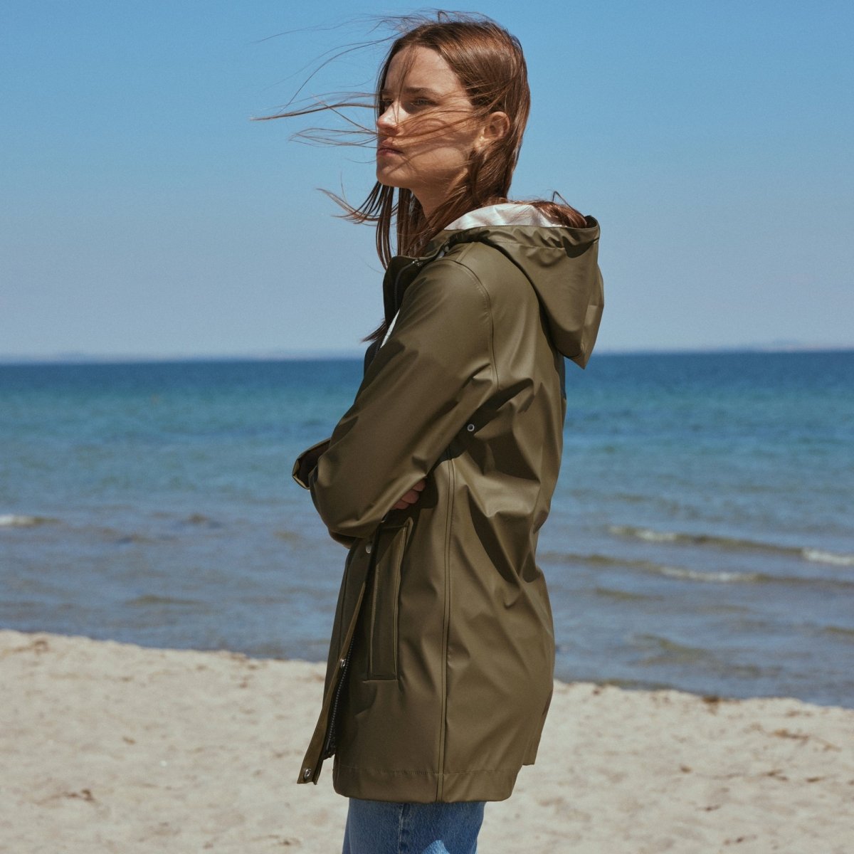 Regenjas RAIN228FR | Army | Raincoat | Ilse Jacobsen