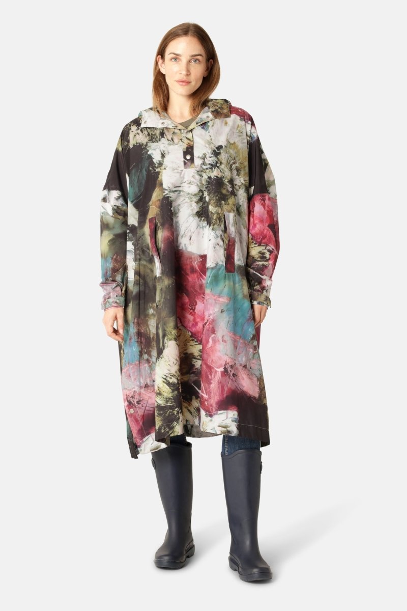 Regenponcho RAIN221SPP | Artistic Flower Print | Poncho | Ilse Jacobsen