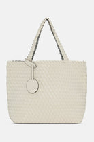 Reversible Tote Bag BAG08 M | Egg White Silver | Bag | Ilse Jacobsen