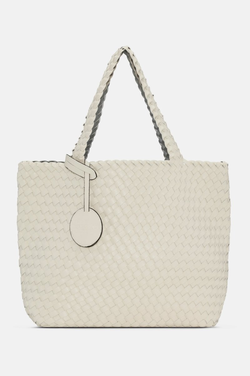 Reversible Tote Bag BAG08 M | Egg White Silver | Bag | Ilse Jacobsen