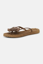 Slipper met bloem CHEERFUL16F | Mocca | Flip Flop | Ilse Jacobsen