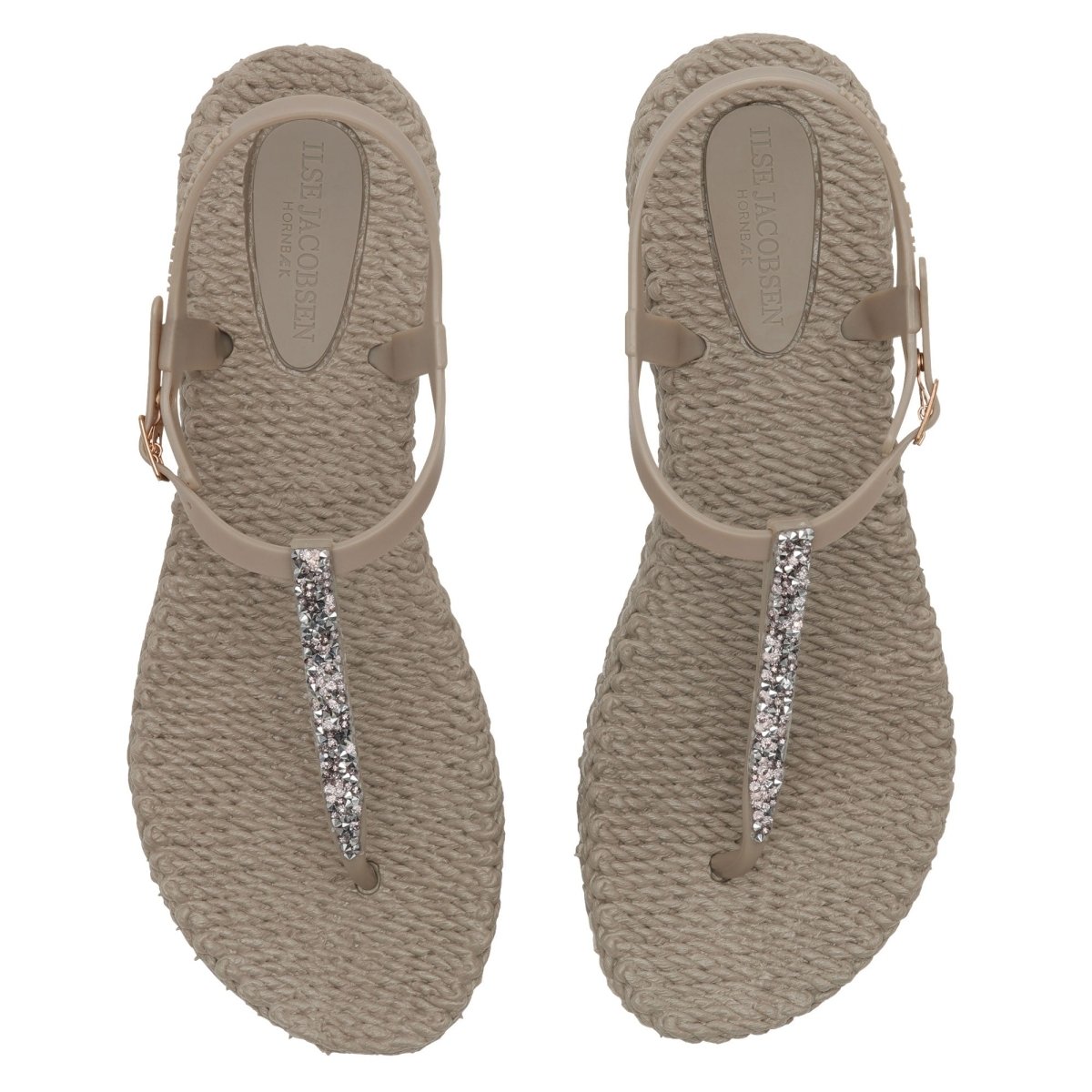 Slippers met enkelband en glitter CHEERFUL10G | Atmosphere | Flip Flop | Ilse Jacobsen