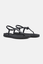 Slippers met enkelband en glitters CHEERFUL10G | Black | Flip Flop | Ilse Jacobsen