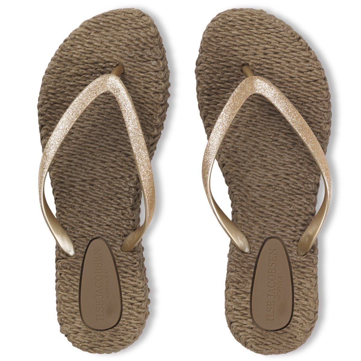 Slippers met glitter CHEERFUL01 | Cub Brown | Flip Flop | Ilse Jacobsen