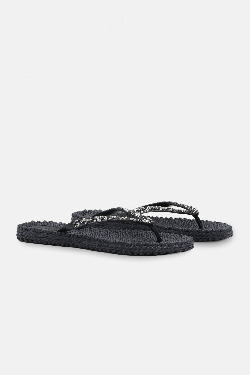 Slippers met glitter CHEERFUL03G | Dark Indigo | Flip Flop | Ilse Jacobsen