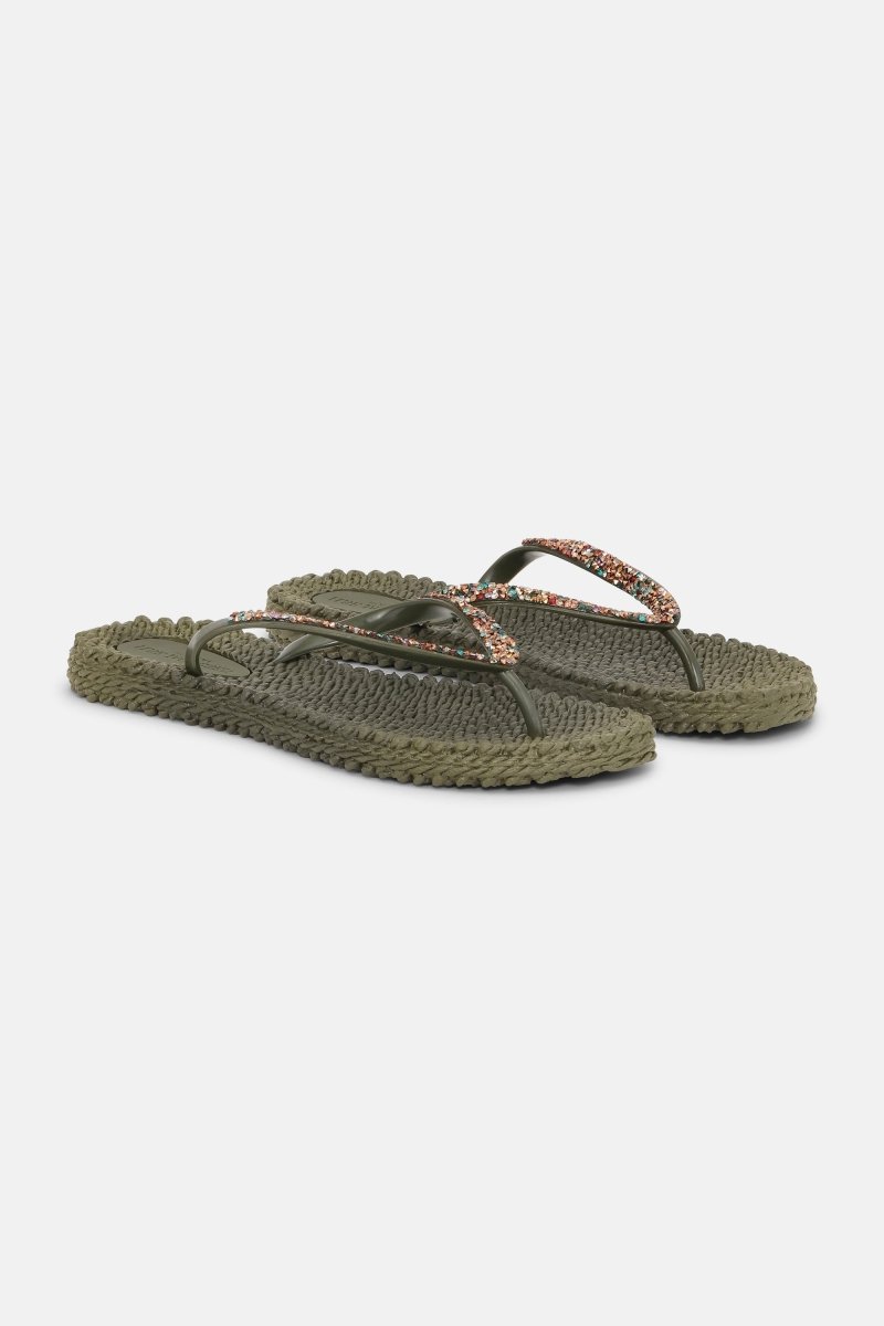 Slippers met glitters CHEERFUL03M | Army | Shoes | Ilse Jacobsen