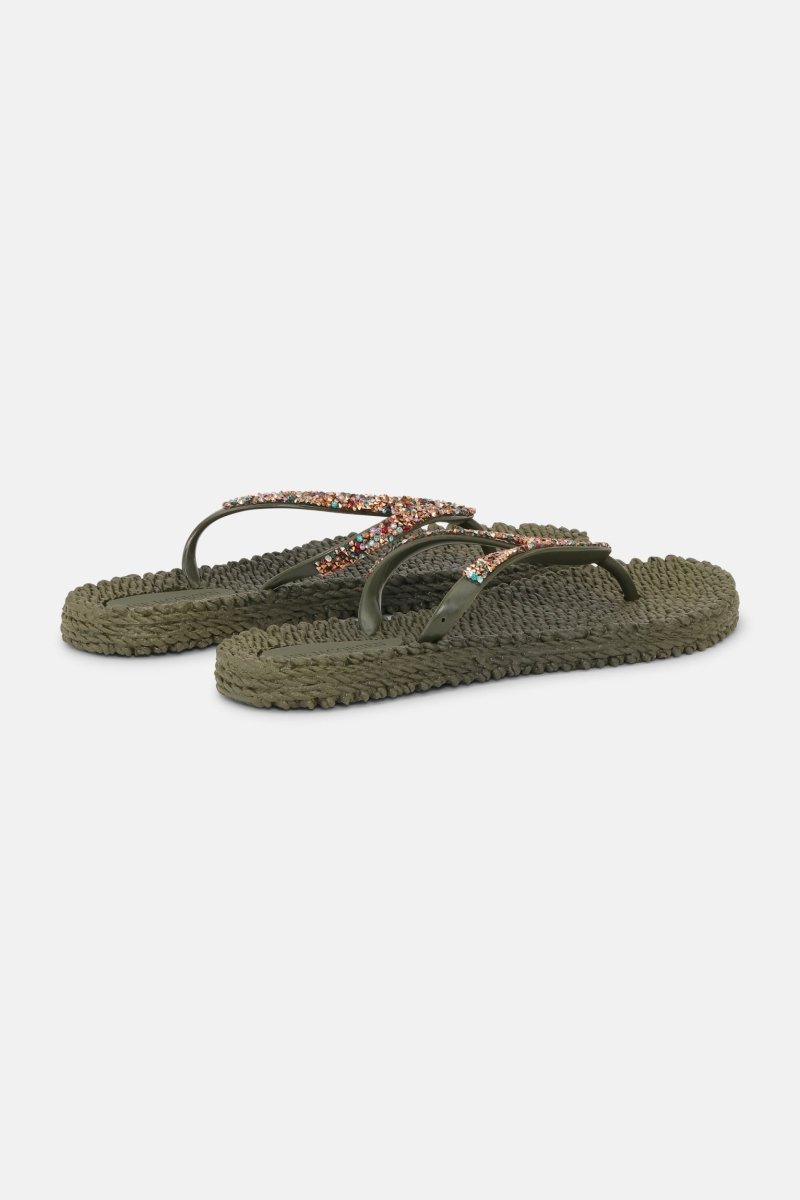 Slippers met glitters CHEERFUL03M | Army | Shoes | Ilse Jacobsen