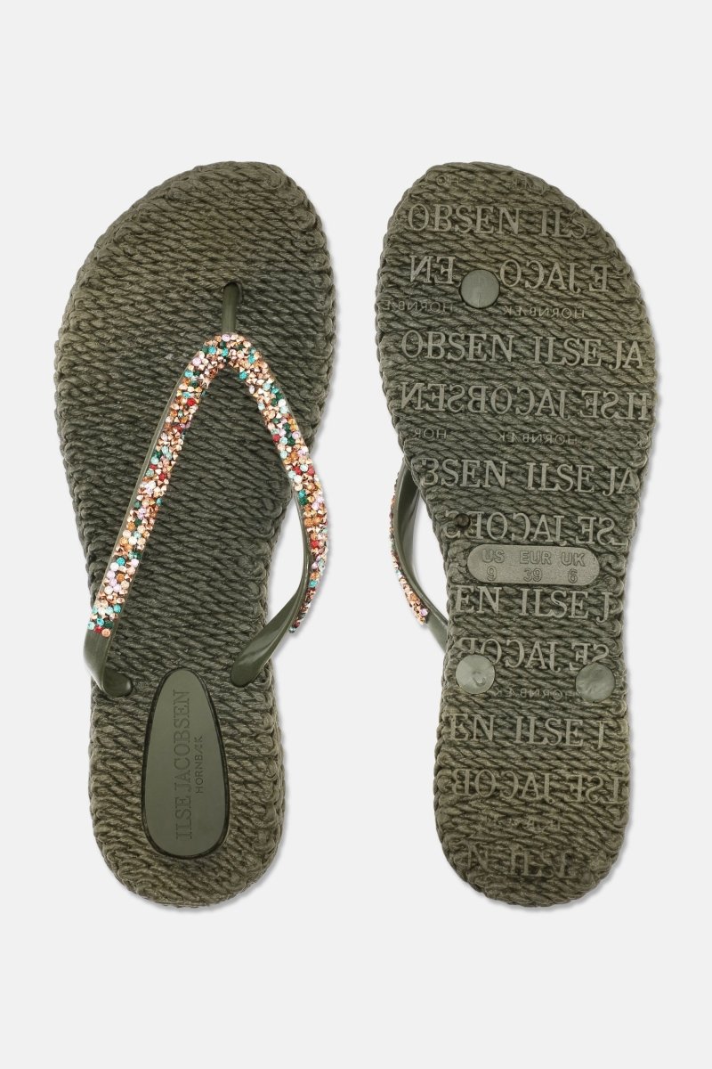 Slippers met glitters CHEERFUL03M | Army | Shoes | Ilse Jacobsen