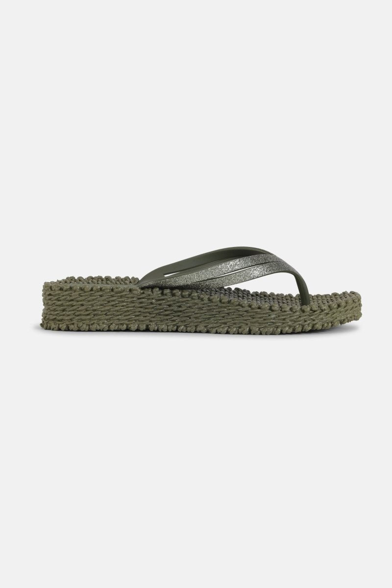Slippers met lichte plateauzool CHEERFUL13 | Army | Flip Flop | Ilse Jacobsen
